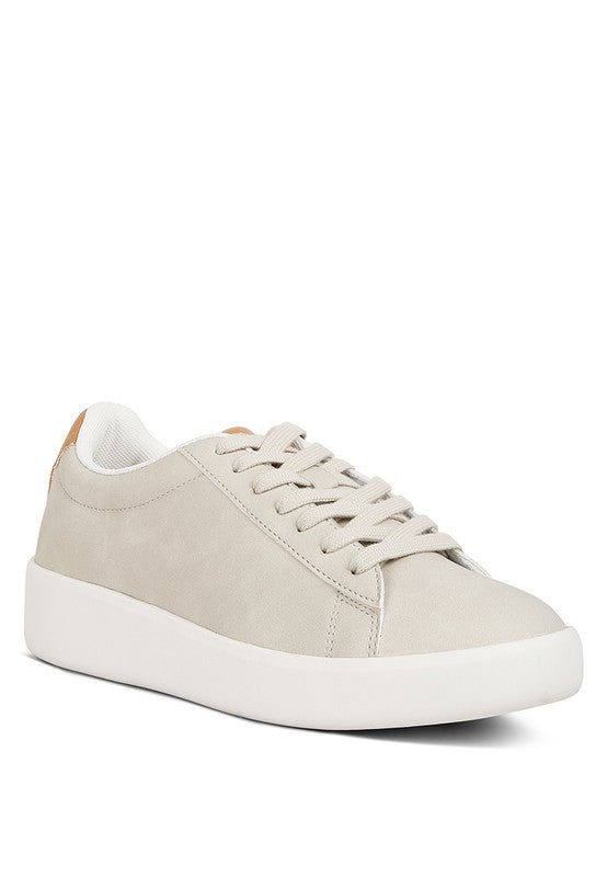 Rag Company women's beige sneakers, perfect walking shoes for sightseeing tours