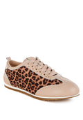 Women's leopard print sneakers, stylish walking shoes for sightseeing tours