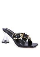 Women's Shoes - Heels Wandy Clear Heel Chain Detail Sandals