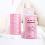 Pink self-adhesive no heat hair rollers for women, easy styling tool
