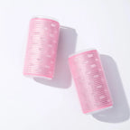 pink no heat hair rollers for women, perfect for adding curls