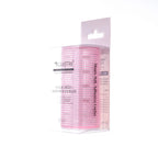 Pink no heat hair rollers for women, flexible and self-adhesive