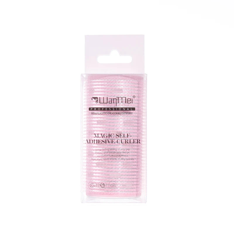 Pink no heat hair rollers for women, ideal for easy styling