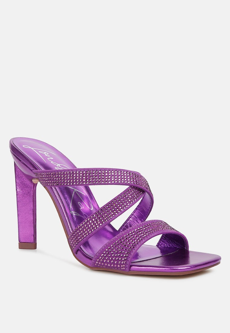 Wapit Rhinestone Embellished Straps Sandals