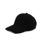 Aili's Corner women's warm boucle ball cap in black with a stylish textured design