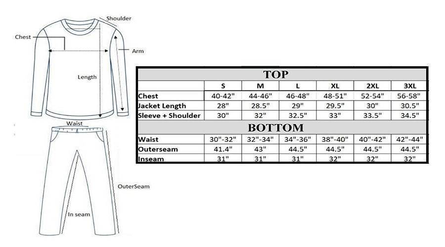 WEIV warm mens plaid shirt with a comfortable fit and detailed size chart for accurate sizing