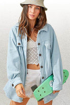 La Miel Women's Warm Vacation Jacket in Light Blue for Casual Summer Outings