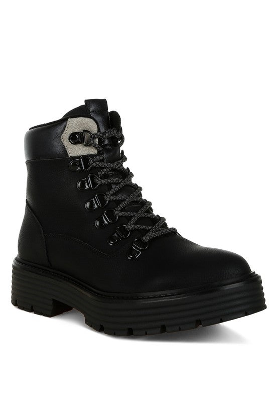 Rag Company Women's Ankle Boots in Black, perfect warm winter boots for travel with durable design.