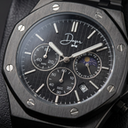Dapper Men's watch in black with multifunctional features