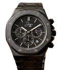 Dapper Watches men's black chronograph watch, stylish and durable