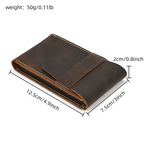 Retro Crazy Horse Leather Watch Storage Bag for Men Male