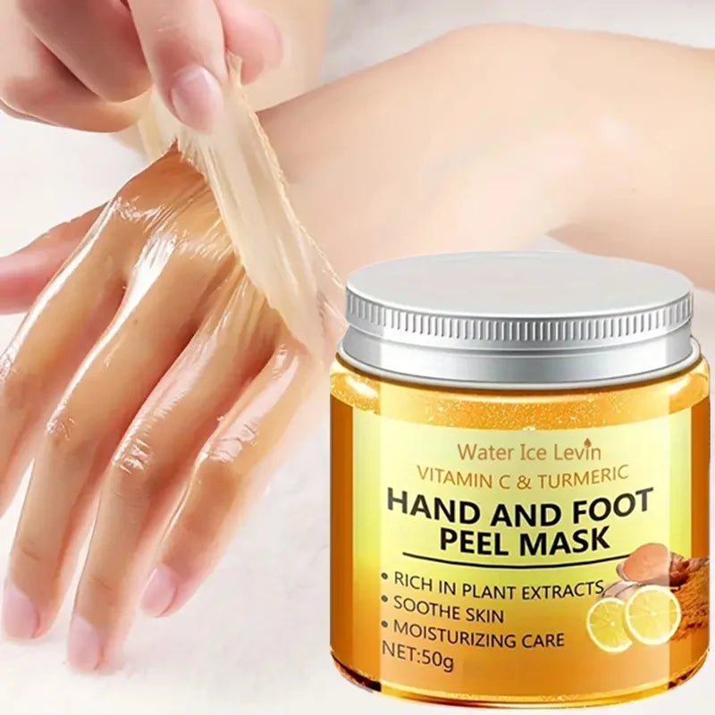 Vitamin C turmeric hand mask, moisturizing formula for soft skin