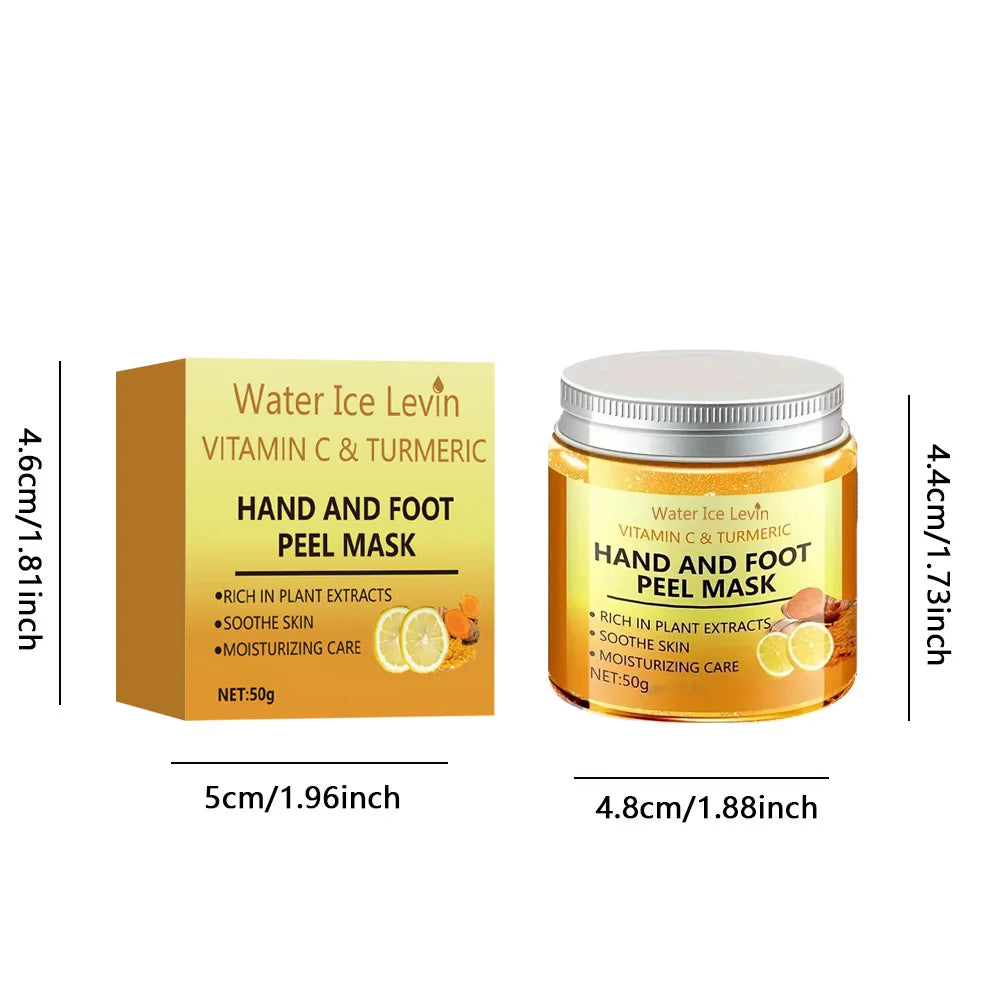 Vitamin C turmeric hand mask in jar for moisturizing care