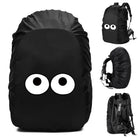 Black waterproof backpack rain cover for protecting belongings from rain