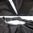 black waterproof backpack rain cover with secure cinch closure