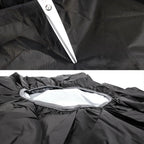 black waterproof backpack rain cover with secure cinch closure