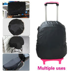 Black waterproof backpack rain cover for versatile protection and use