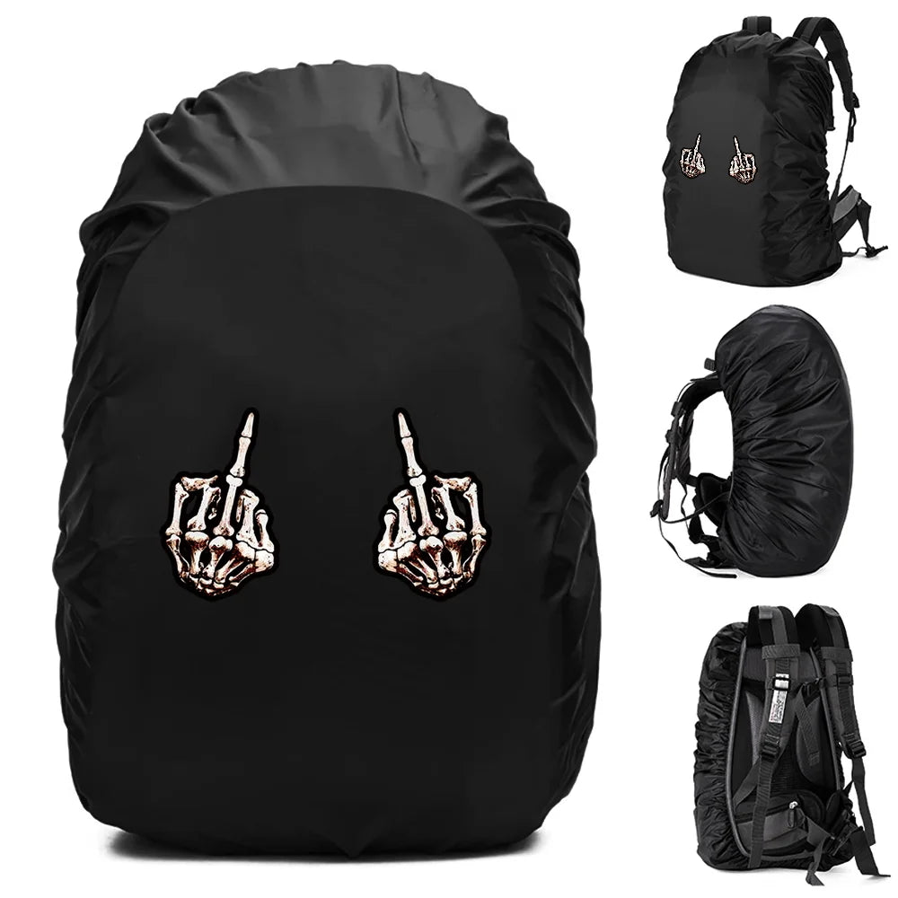 Black skeleton design waterproof backpack rain cover for protection