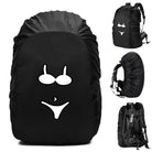 Black waterproof backpack rain cover for outdoor protection