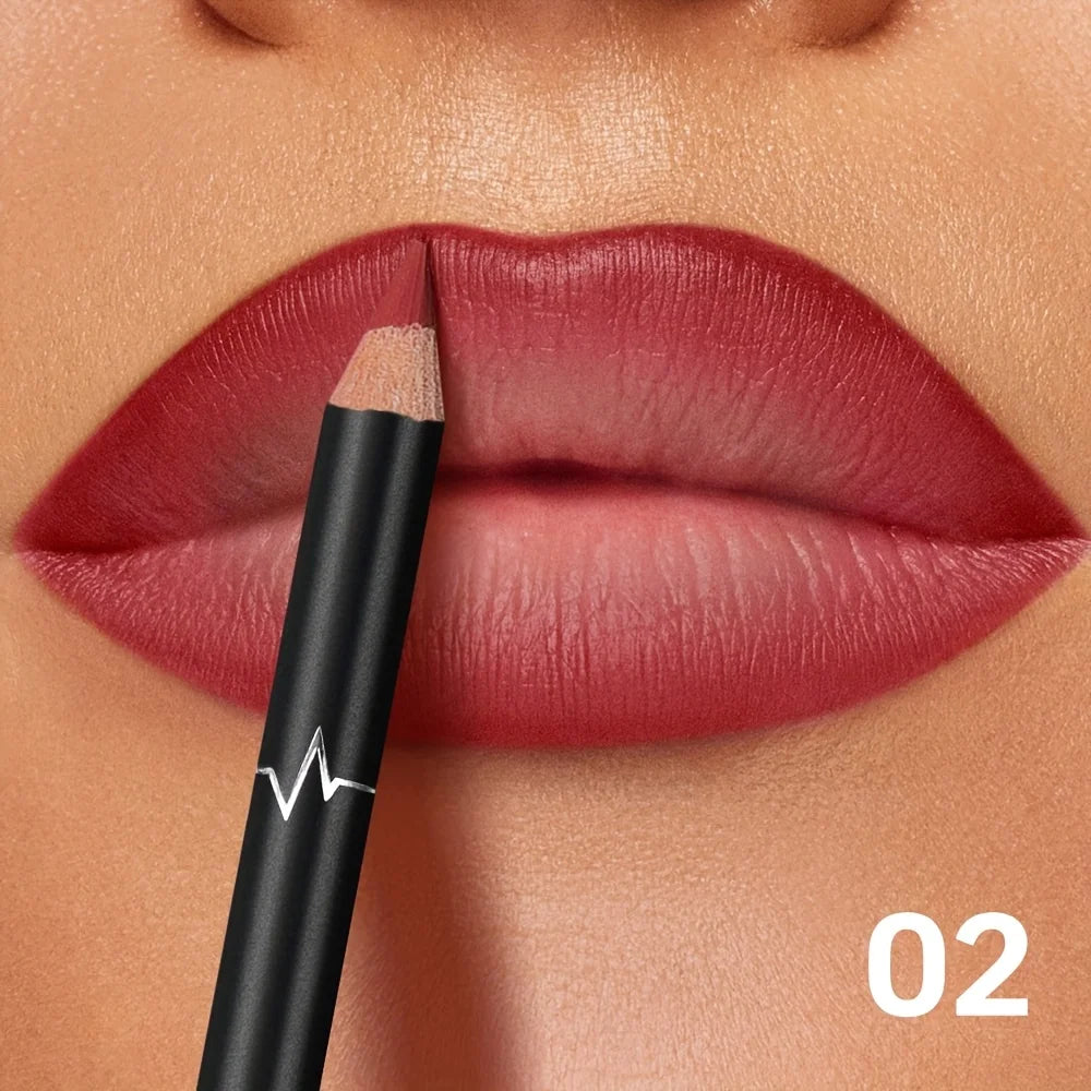 VacationGrabs waterproof lip liner in deep red for long-lasting wear