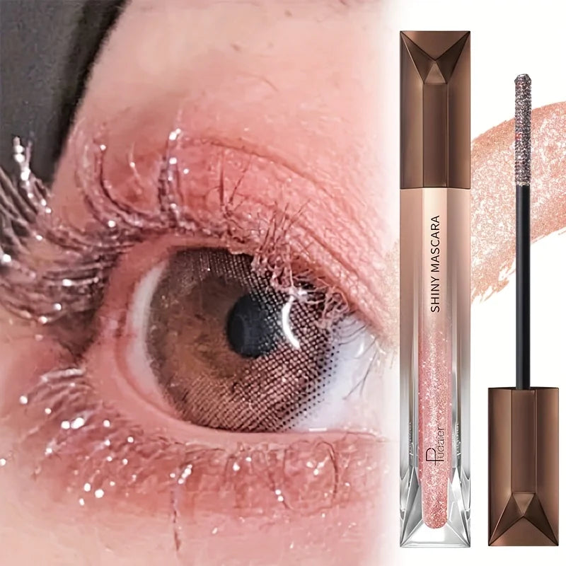 waterproof mascara in shimmering pink, ideal for all-day wear