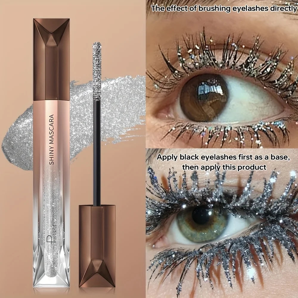 Waterproof mascara for glittery dramatic lashes, perfect for events