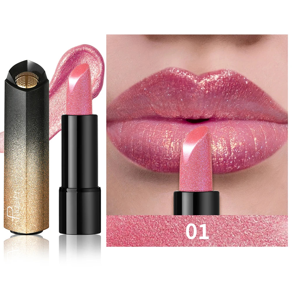 Pink shimmer lipstick for wedding party makeup artist applications