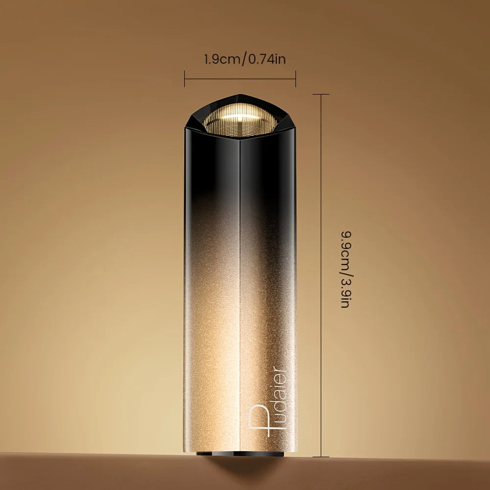 Pudrair wedding party makeup artist highlighter in sleek black and gold tube