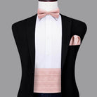 Pink Wedding Tuxedo Set with Bow Tie, Matching Pocket Square, and Waistcoat for Men