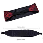 Red paisley tie for men, perfect for a wedding tuxedo set, adjustable for a comfortable fit