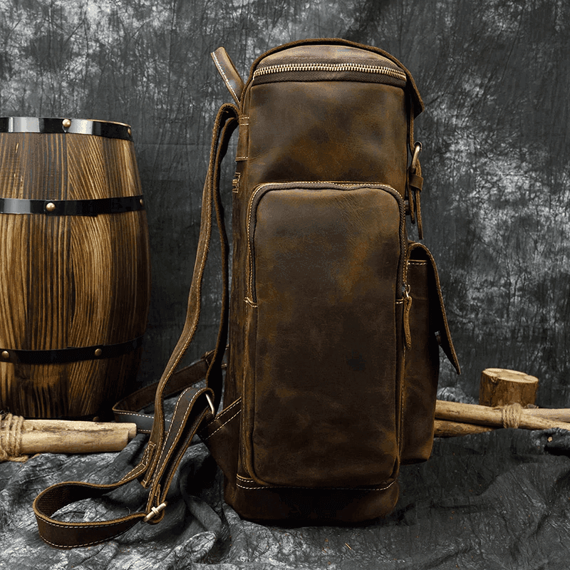 Stylish VacationGrabs weekender outdoor bag made from durable leather for travel adventures