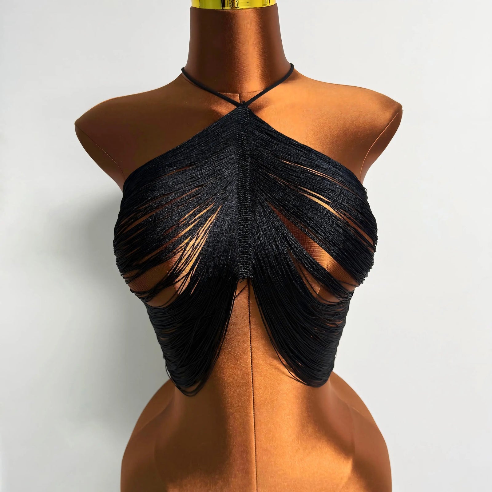 Black women's weight vest with shredded design for workouts