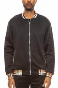 Mens Checkered Plaid Full Zip Track Jacket - VacationGrabs