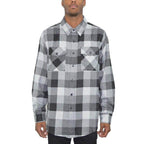 Mens Shirts LS Checkered Flannel - VacationGrabs