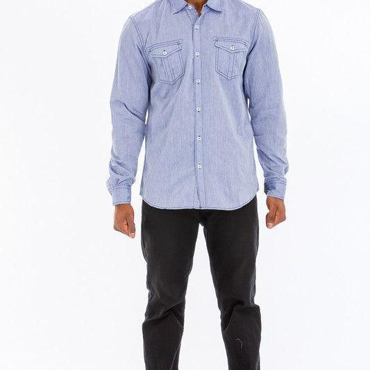 Men's Shirts Weiv Men's Casual Long Sleeve Shirts