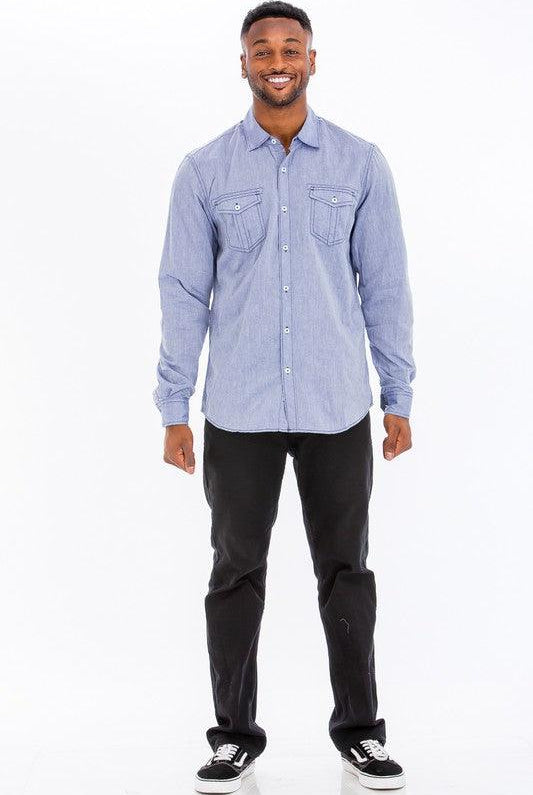 Men's Shirts Weiv Men's Casual Long Sleeve Shirts