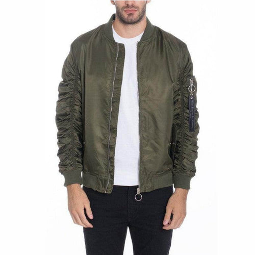 Men Casual Flight Lined Bomber Jacket - VacationGrabs
