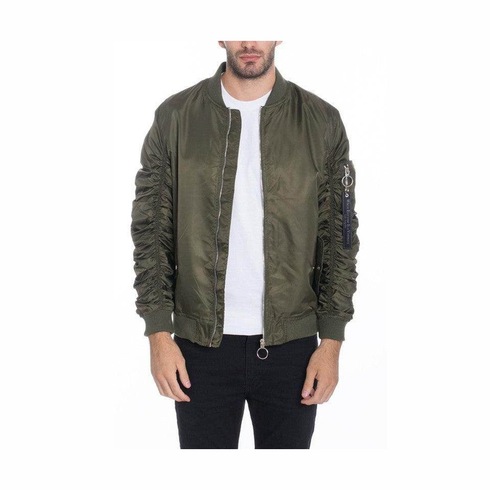 Men Casual Flight Lined Bomber Jacket - VacationGrabs