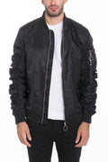 Men Casual Flight Lined Bomber Jacket - VacationGrabs