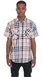 Casual Short Sleeve Checker Shirts - VacationGrabs