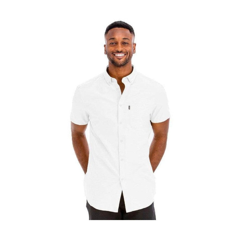 Mens Casual Short Sleeve Solid Shirts - VacationGrabs