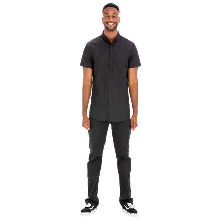 Mens Casual Short Sleeve Solid Shirts - VacationGrabs