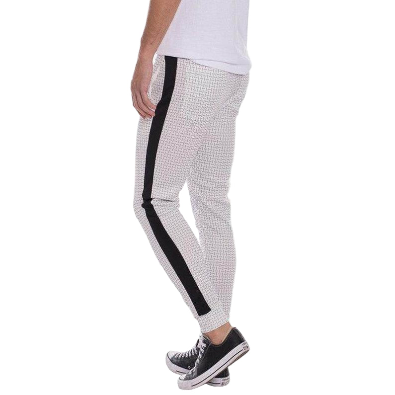 Patterned Sweatpants with Side Stripe - VacationGrabs