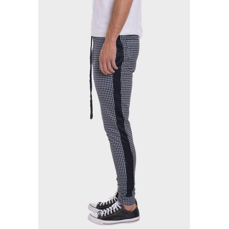 Patterned Sweatpants with Side Stripe - VacationGrabs