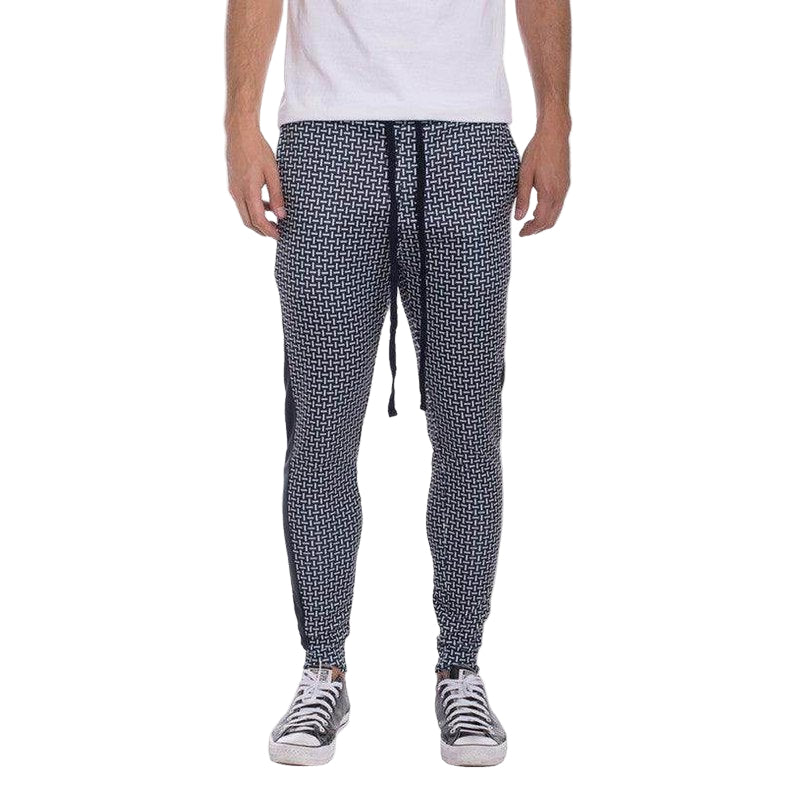 Patterned Sweatpants with Side Stripe - VacationGrabs