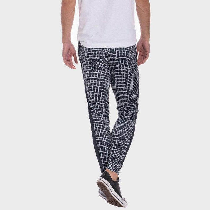 Patterned Sweatpants with Side Stripe - VacationGrabs