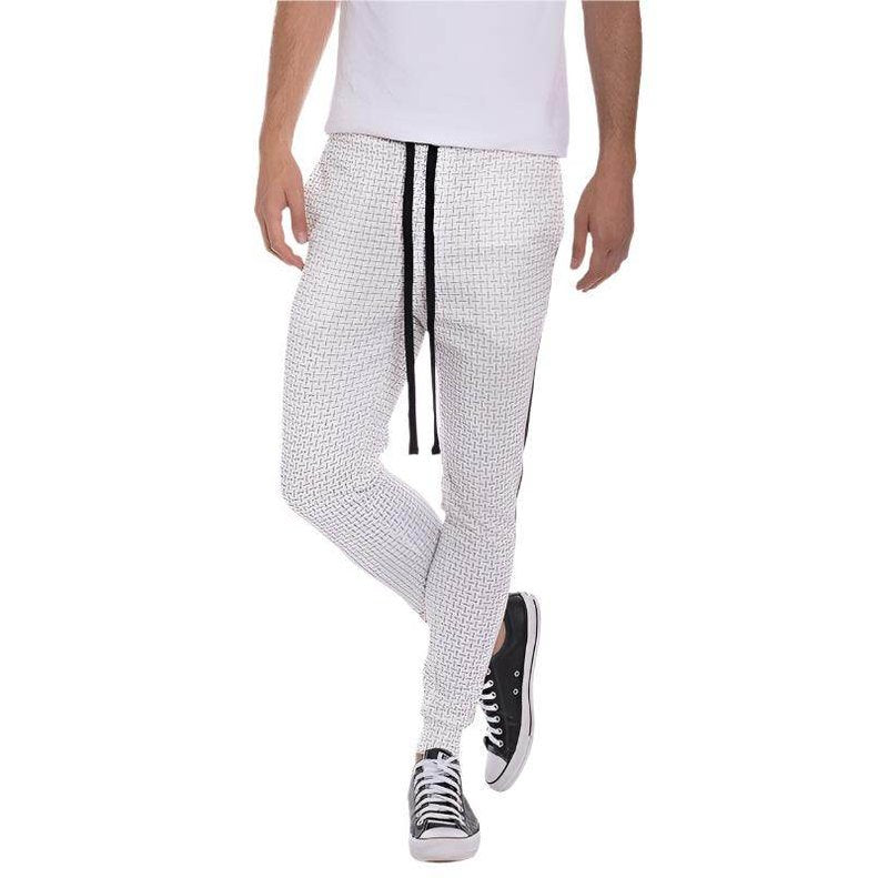 Patterned Sweatpants with Side Stripe - VacationGrabs