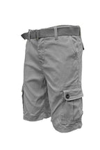Mens Belted Cargo Shorts with Belt - VacationGrabs