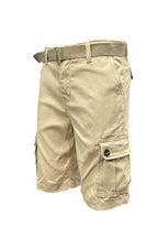 Mens Belted Cargo Shorts with Belt - VacationGrabs