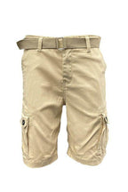 Mens Belted Cargo Shorts with Belt - VacationGrabs